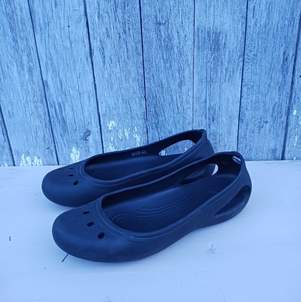 Crocs‎ Kadee Classic Black Mary Jane Slip On Shoes Black Womens Size 8